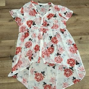 Women’s sheer summer high - low top -size 2x